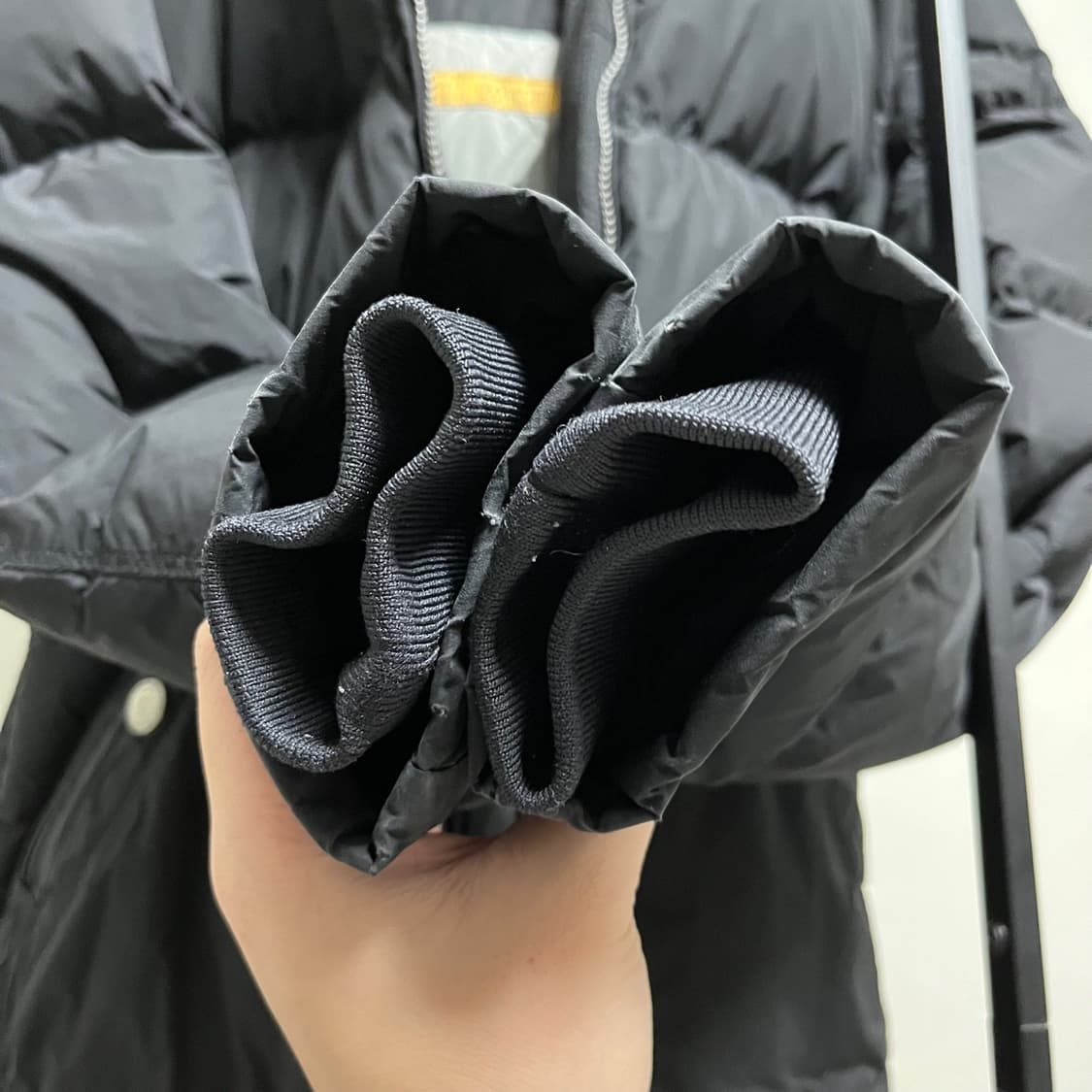 정품 S) 파라점퍼스 라이트 롱베어 블랙 롱 패딩 상품이미지5