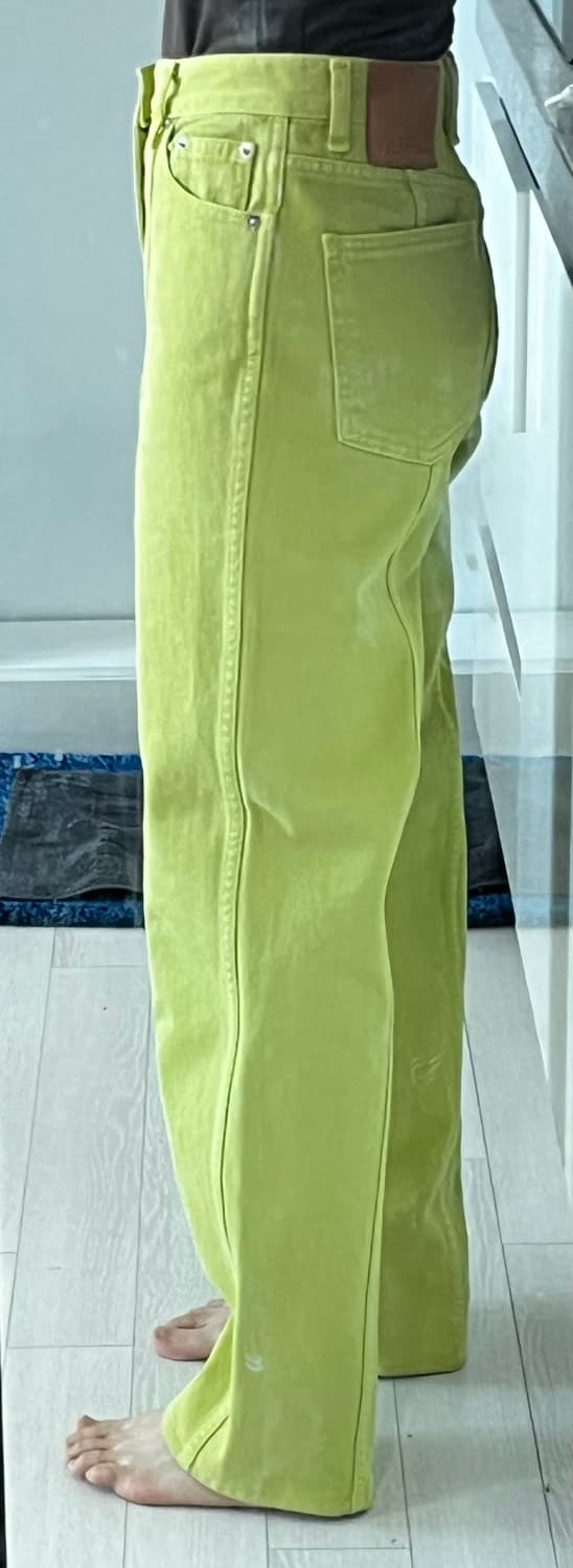 커렌트 연두색 데님팬츠 팝니다 (size 1 =약26사이즈) 상품이미지2