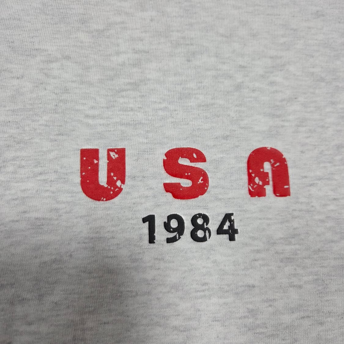 ✨ (만원 빈티지) 빈티지 USA 멜란지 그레이 반팔티  상품이미지3