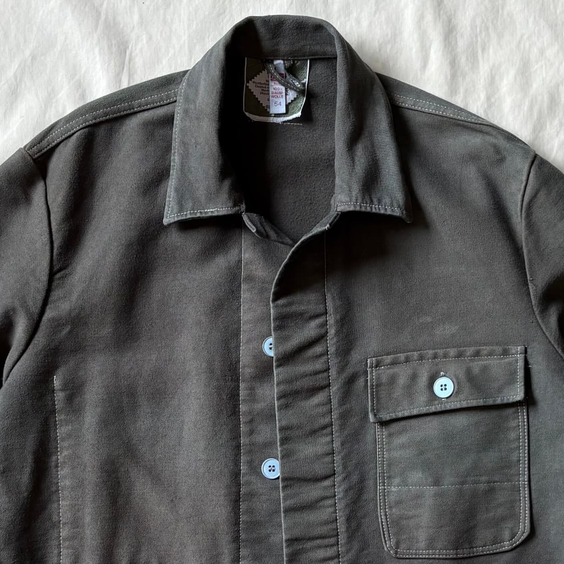 [54] 90s 독일 rofa 올리브드랩 헤비 몰스킨 워크 자켓 상품이미지2
