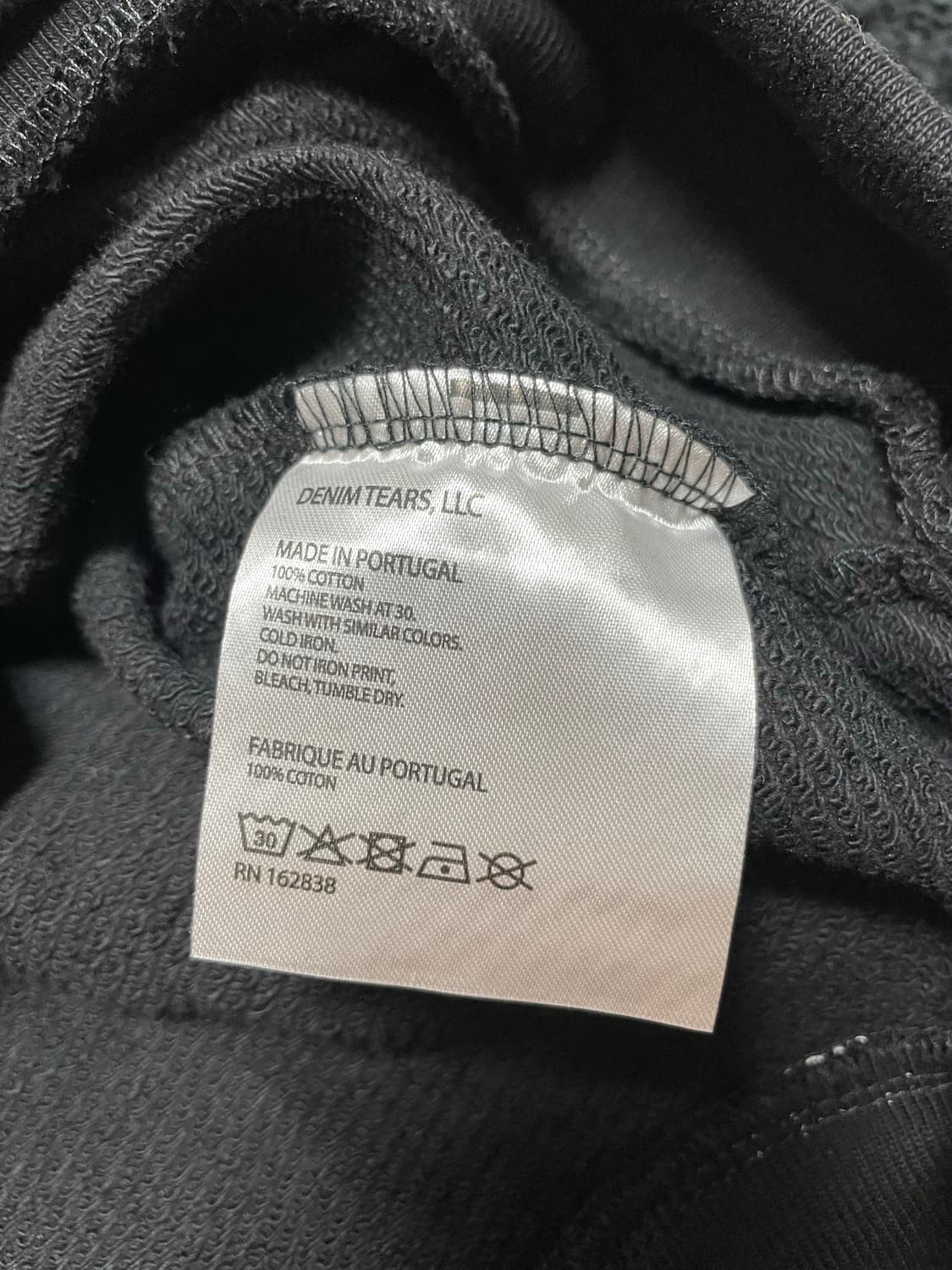 데님티어스 검정 후드티 XL 상품이미지4