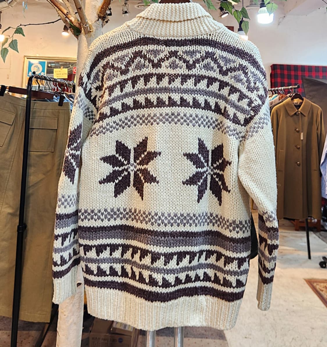 Possibility 울 블렌드 눈꽃 니트 빈티지 집업 상품이미지7