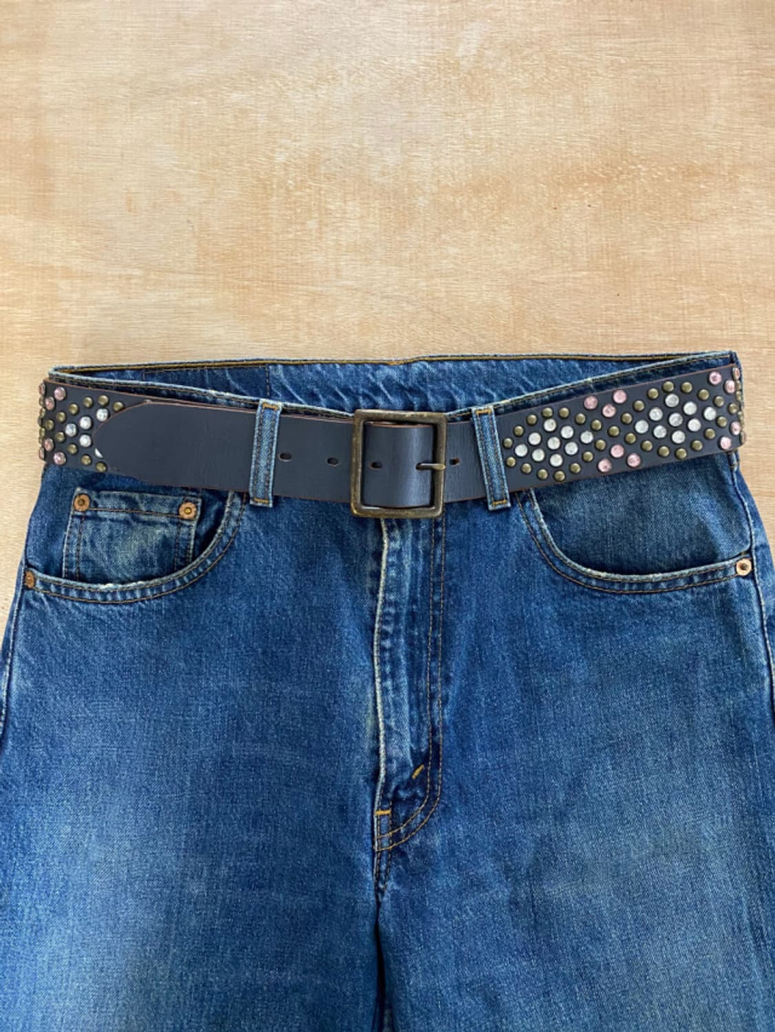 VTG gemstone garrison belt 잼스톤 스터드 벨트 상품이미지1
