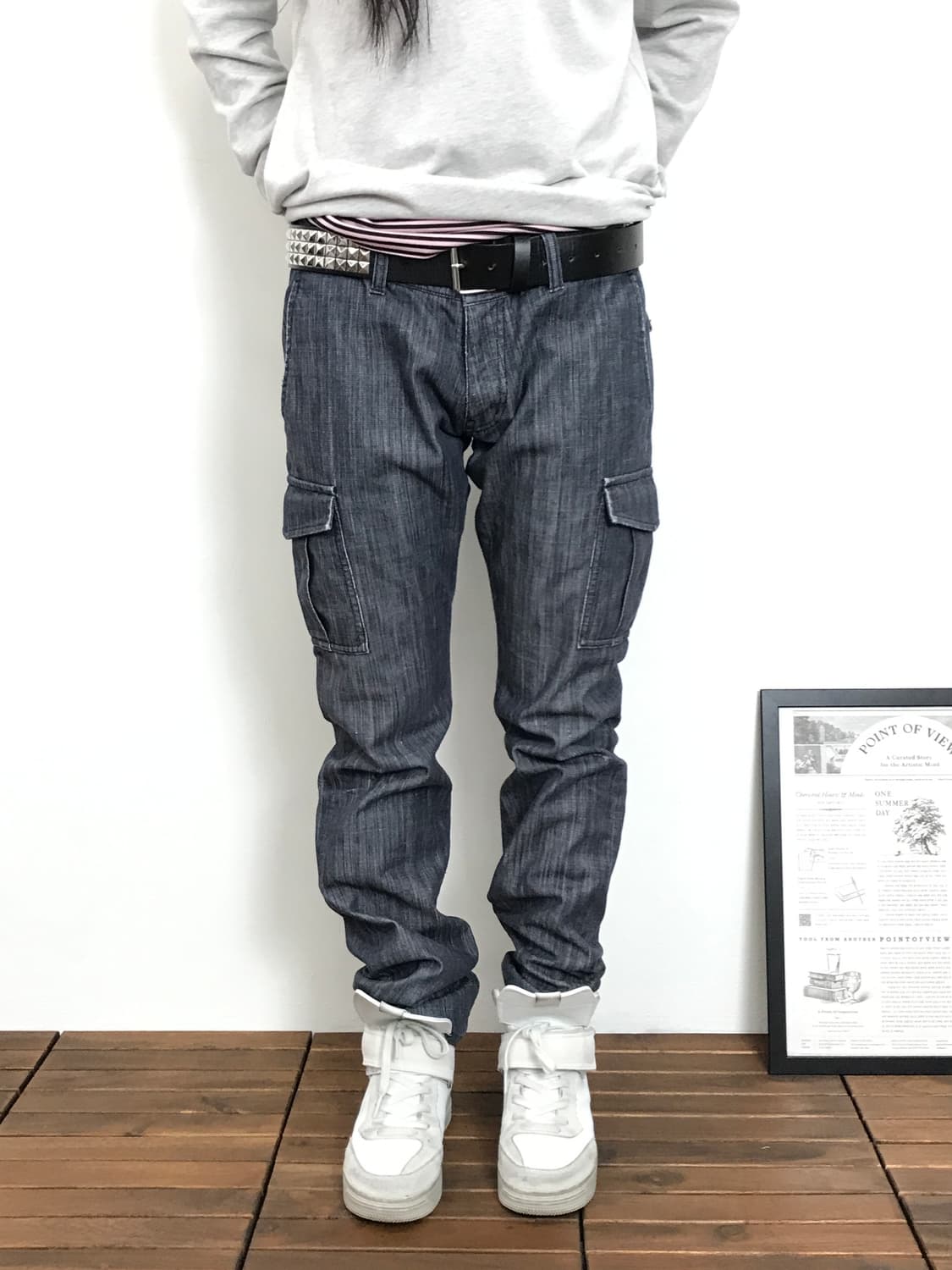 Jpn Denim Cargo Straight Pants 상품이미지1