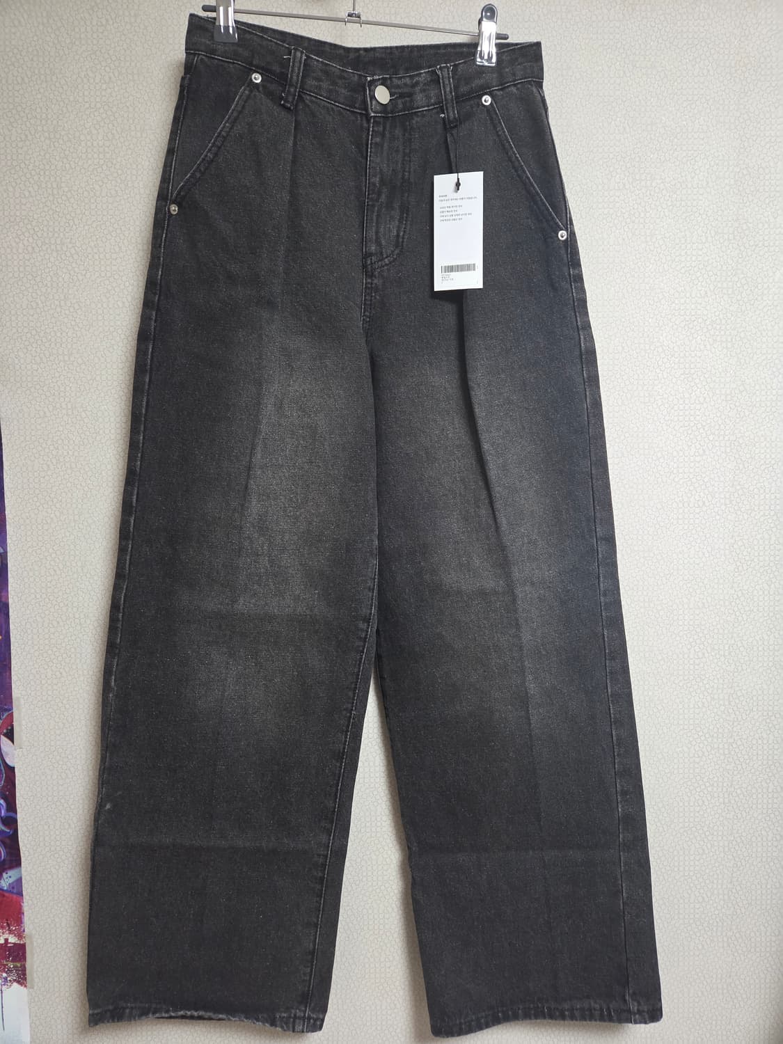 트릴리온 옐로우 워싱 리버스 턱 데님 팬츠 상품이미지5