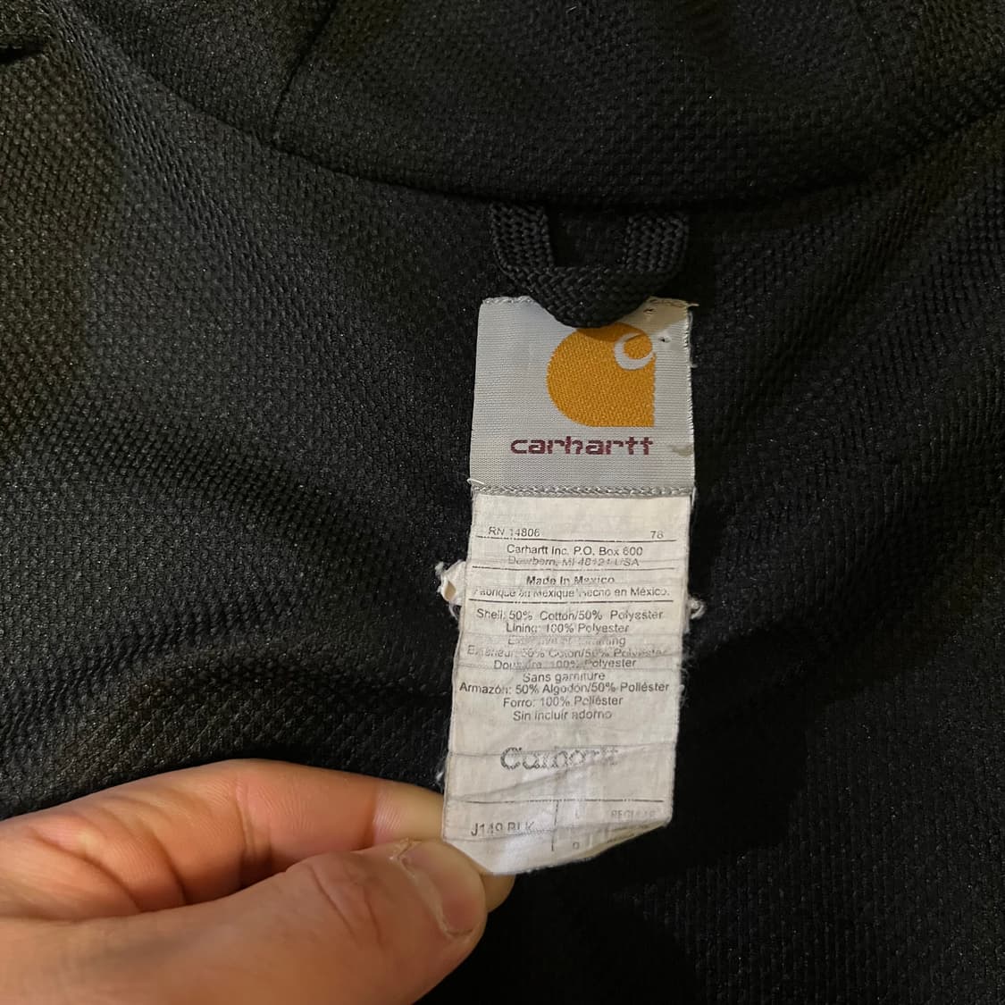 [L] 칸예 00s 빈티지 칼하트 J149 후드집업 BLK 상품이미지4