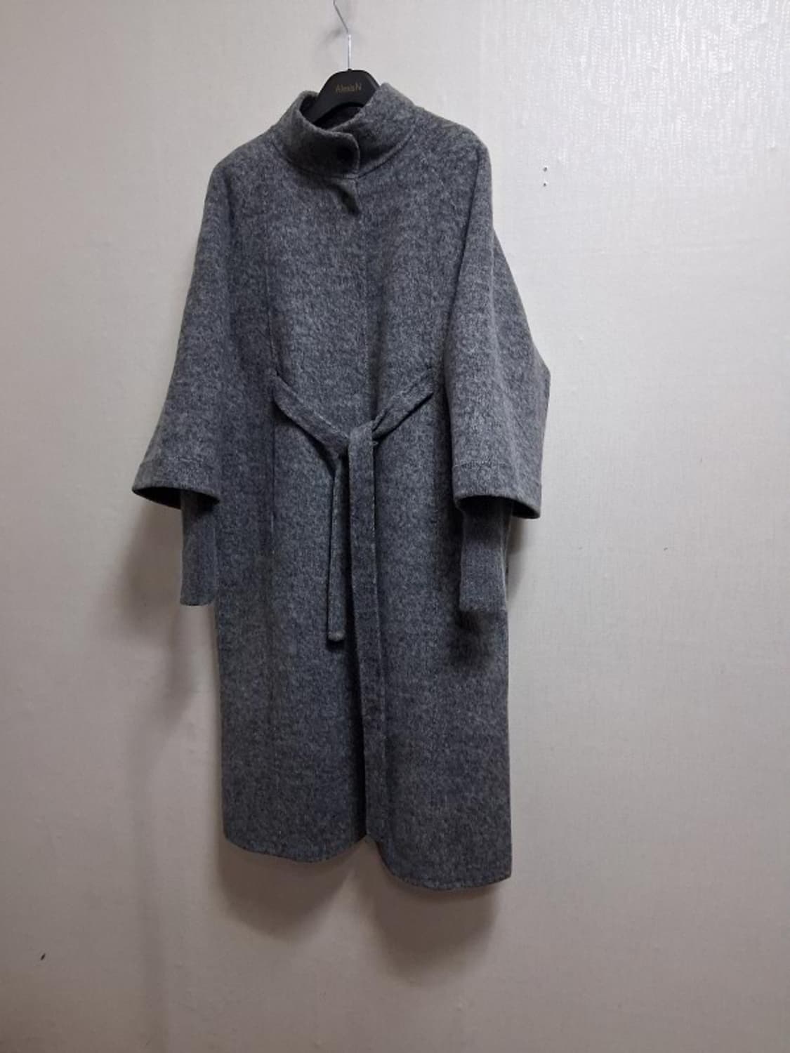 100%두터운 양모 롱코트 케이프분위기 새상품 6677 상품이미지1