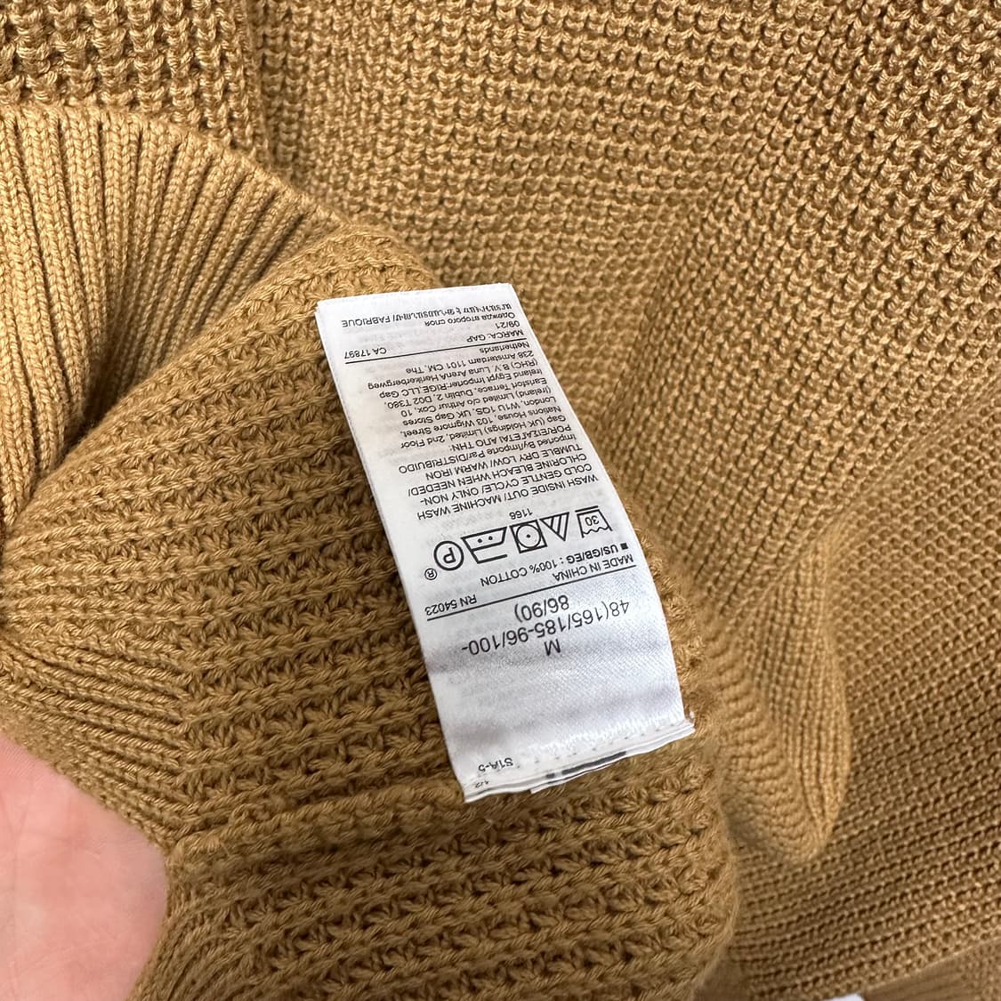 올드 갭 와플 니트 머스타드 상품이미지4