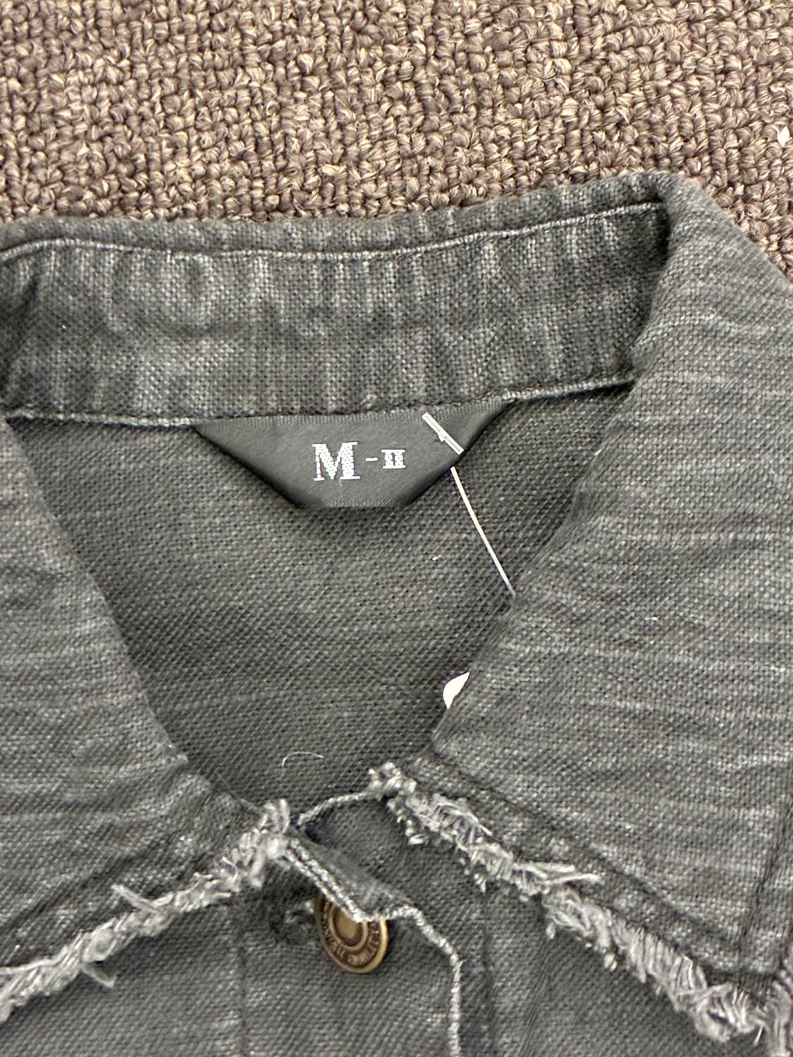 M)Japanese vintage 여성 컷오프 디테일 흑청 데님자켓 상품이미지5