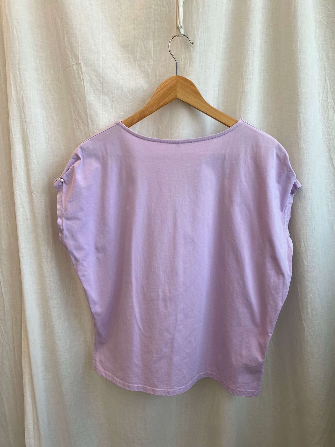 퍼플 진주 반팔티셔츠(M) 상품이미지2