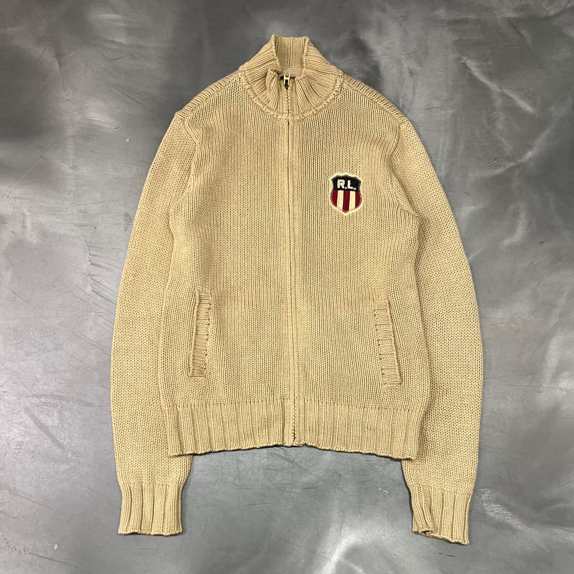  폴로 진스 로고 니트 집업 y16099 상품이미지1