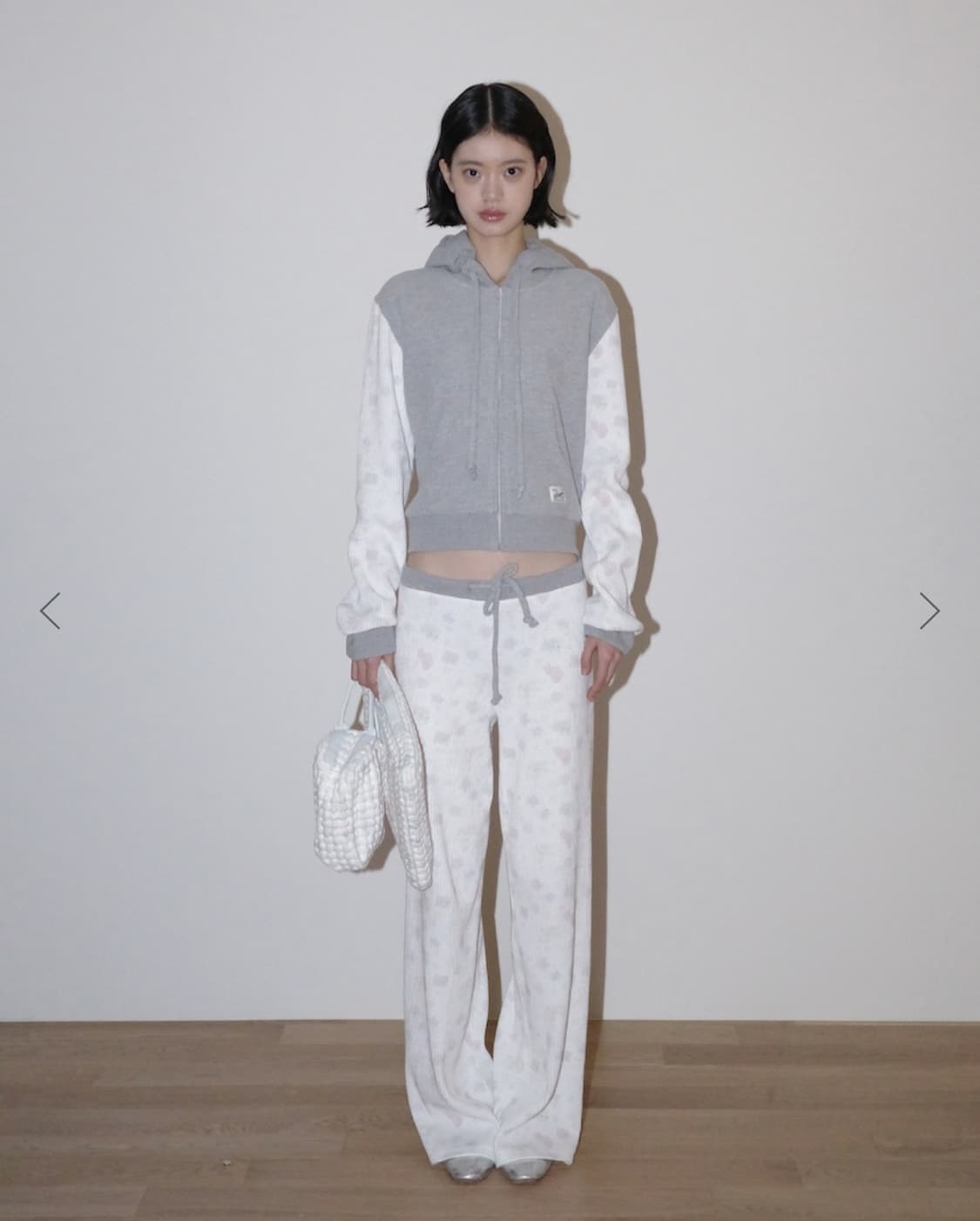 새상품)글로니 와플후디 셋업 아이브레이착용 상품이미지5