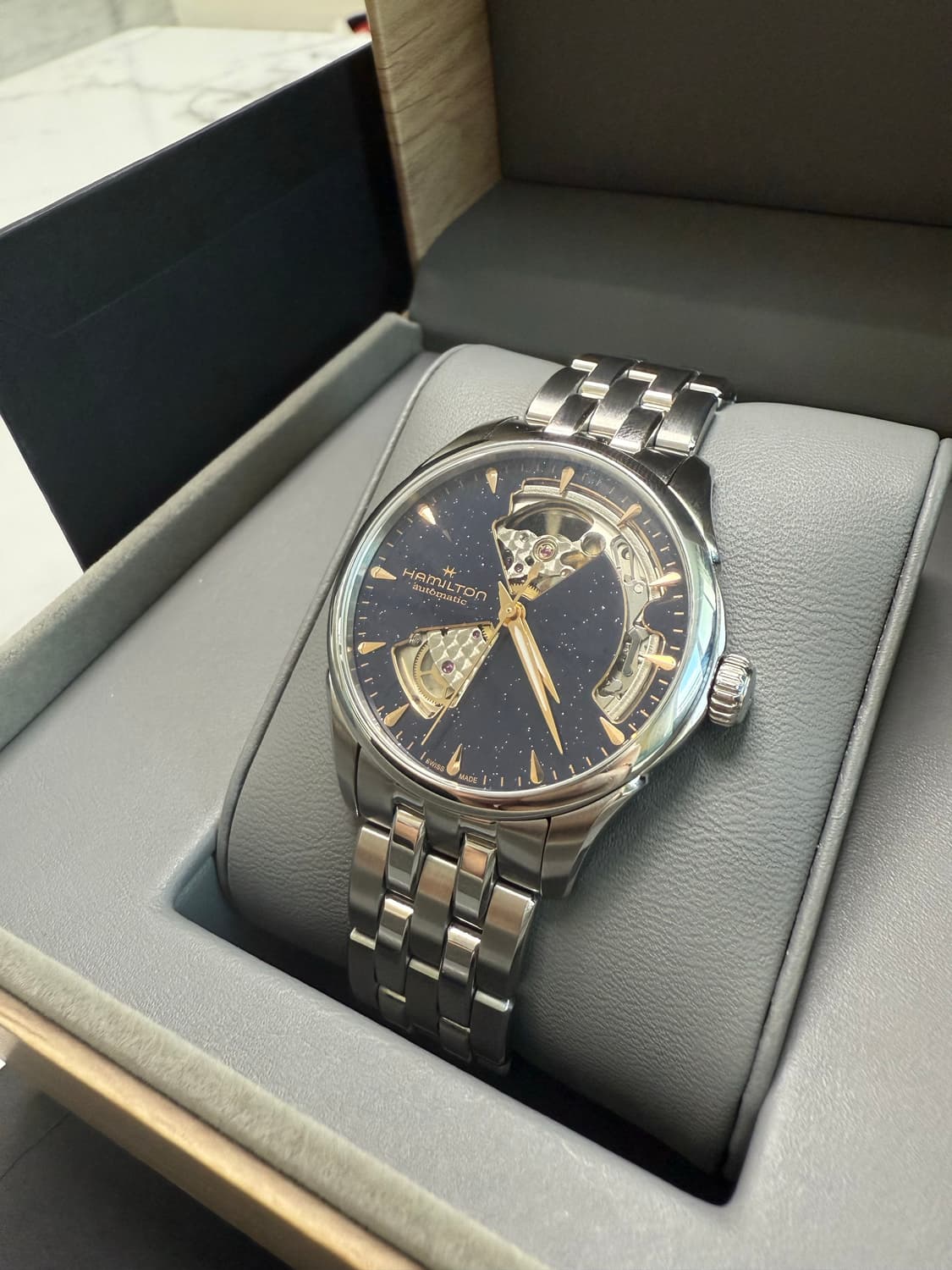 해밀턴 재즈마스터 신상! 36m오픈하트 미드나잇블루 상품이미지2