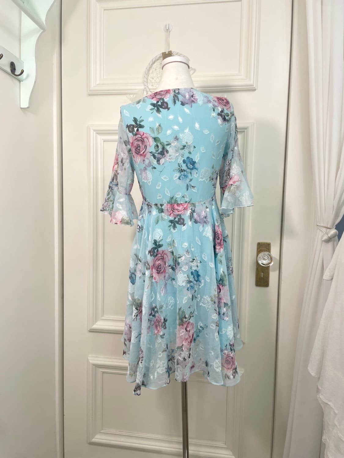 mint blue flower ruffle summer opc 상품이미지3