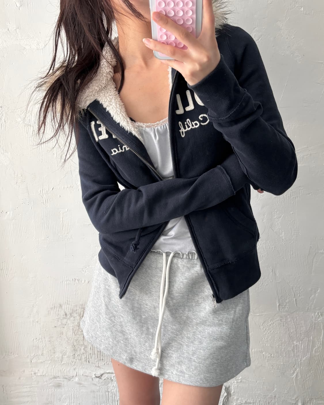 Hollister 홀리스터 우먼즈 퍼 후드집업 상품이미지10