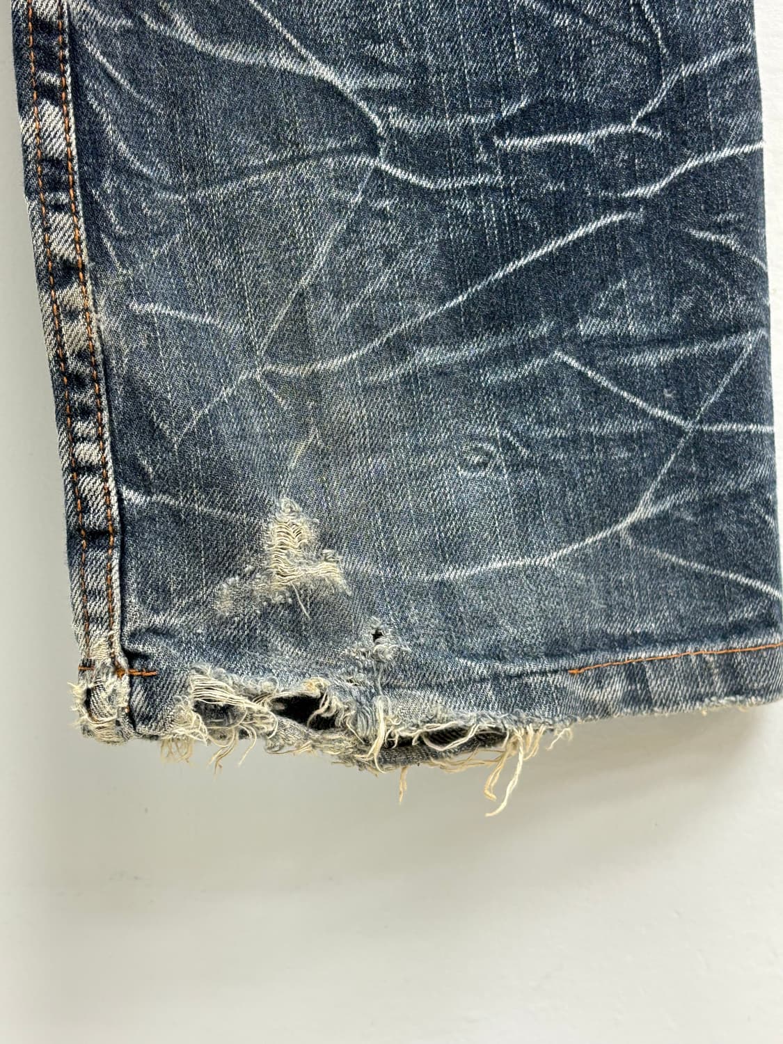 빈티지 Nylaus 더블 웨이스트 데님 팬츠 상품이미지10