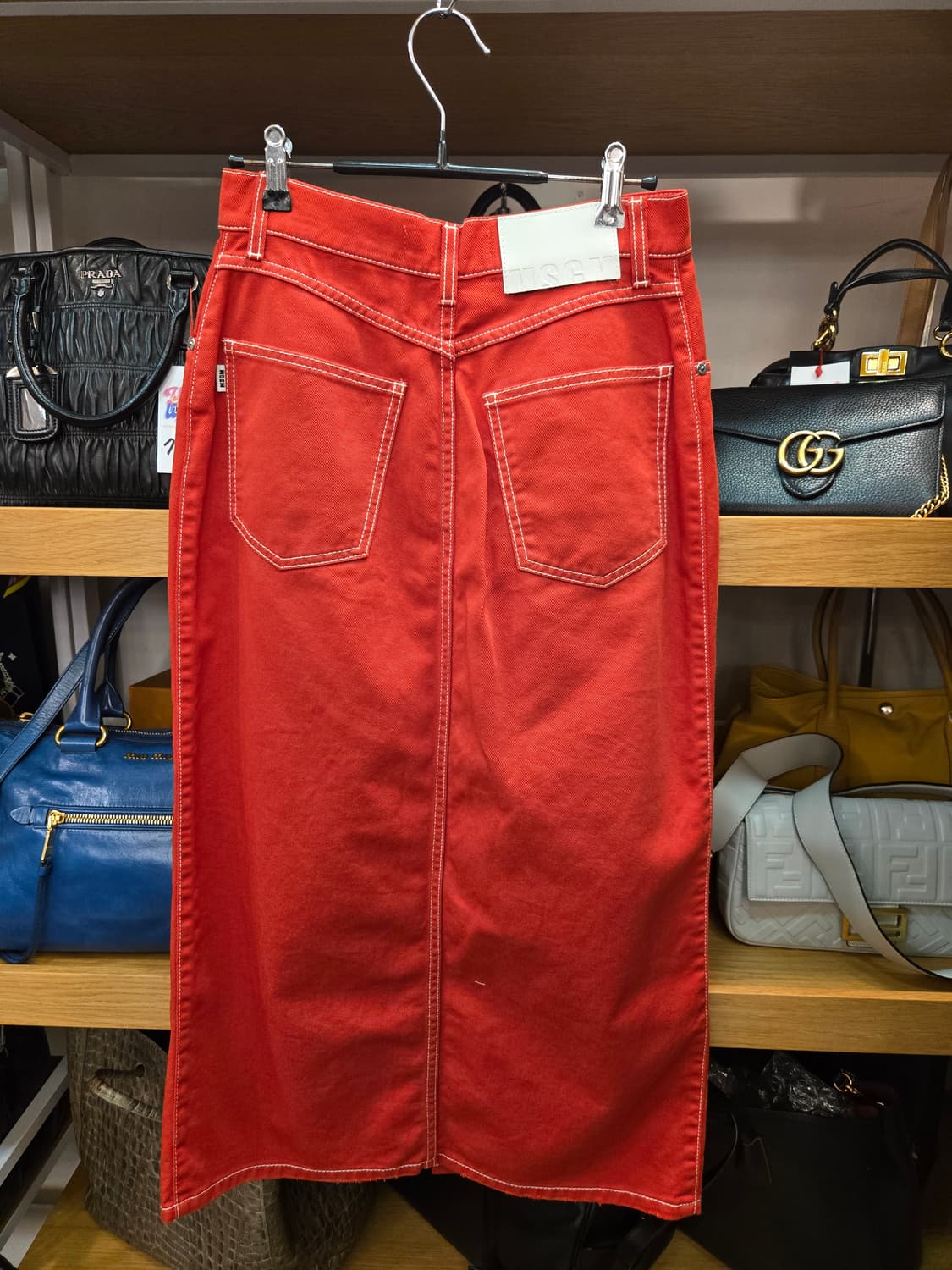 MSGM 레드 롱 스커트 상품이미지2