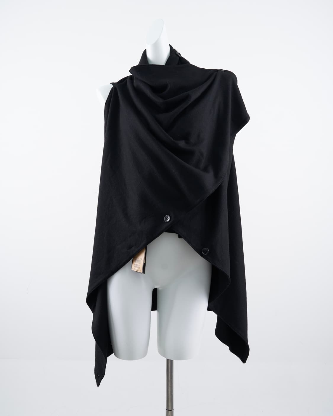 Comme Ca Men 블랙 베스트 케이프 가디건 상품이미지1