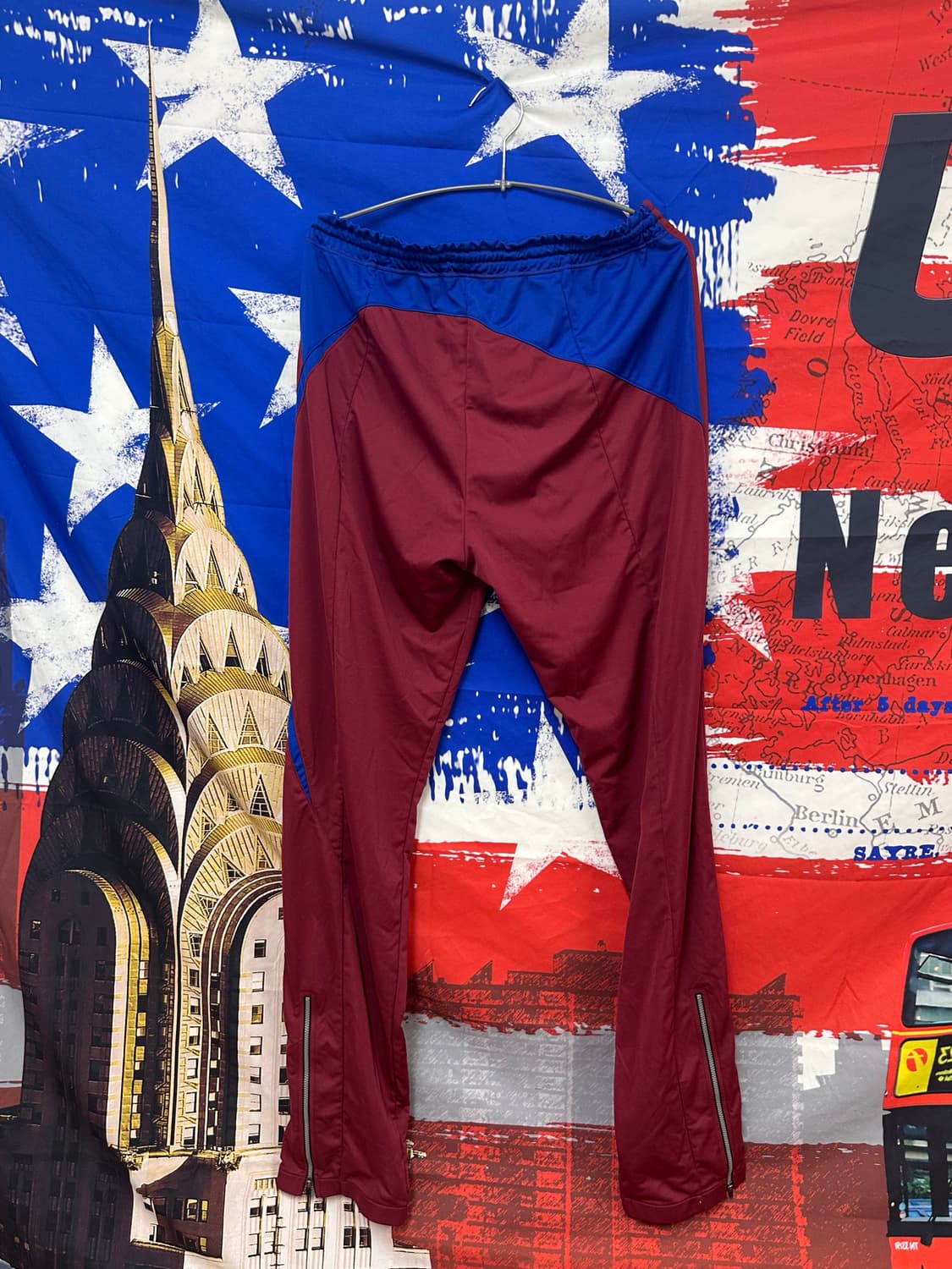 s급 일본판 미즈노 와인색 풋볼 트레이닝팬츠 XL105 상품이미지5