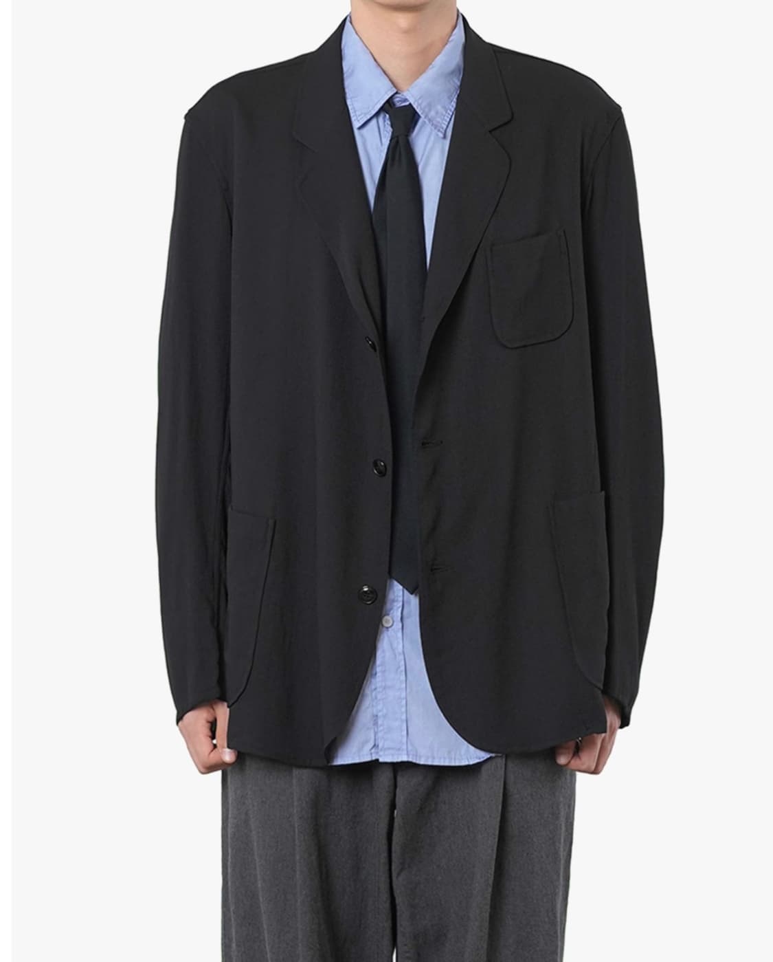 [1] 이얼즈어고 써머 울 스포츠 코트 자켓 블랙 sport coat 상품이미지1