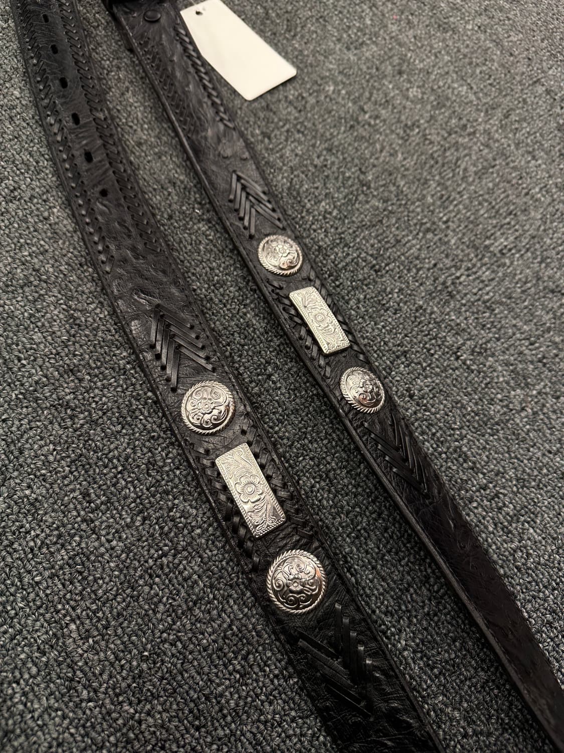 빈티지 웨스턴 블랙 벨트 상품이미지4