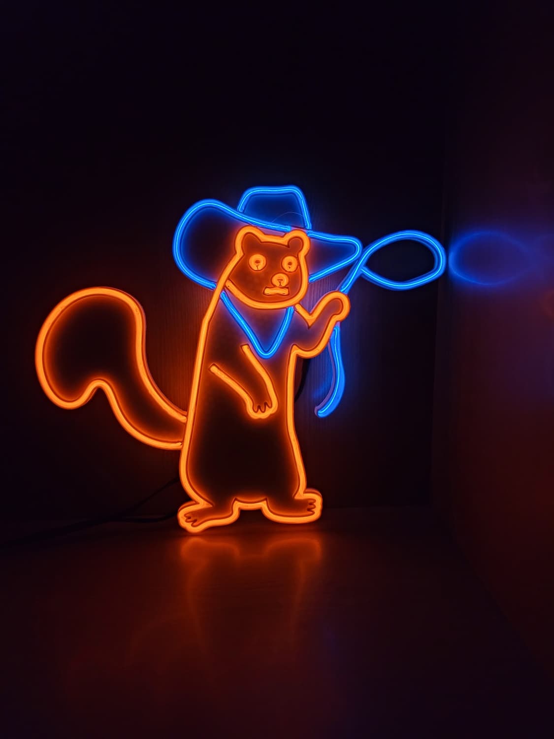 네온사인 다람쥐 카우보이 led 램프 무드등 상품이미지4