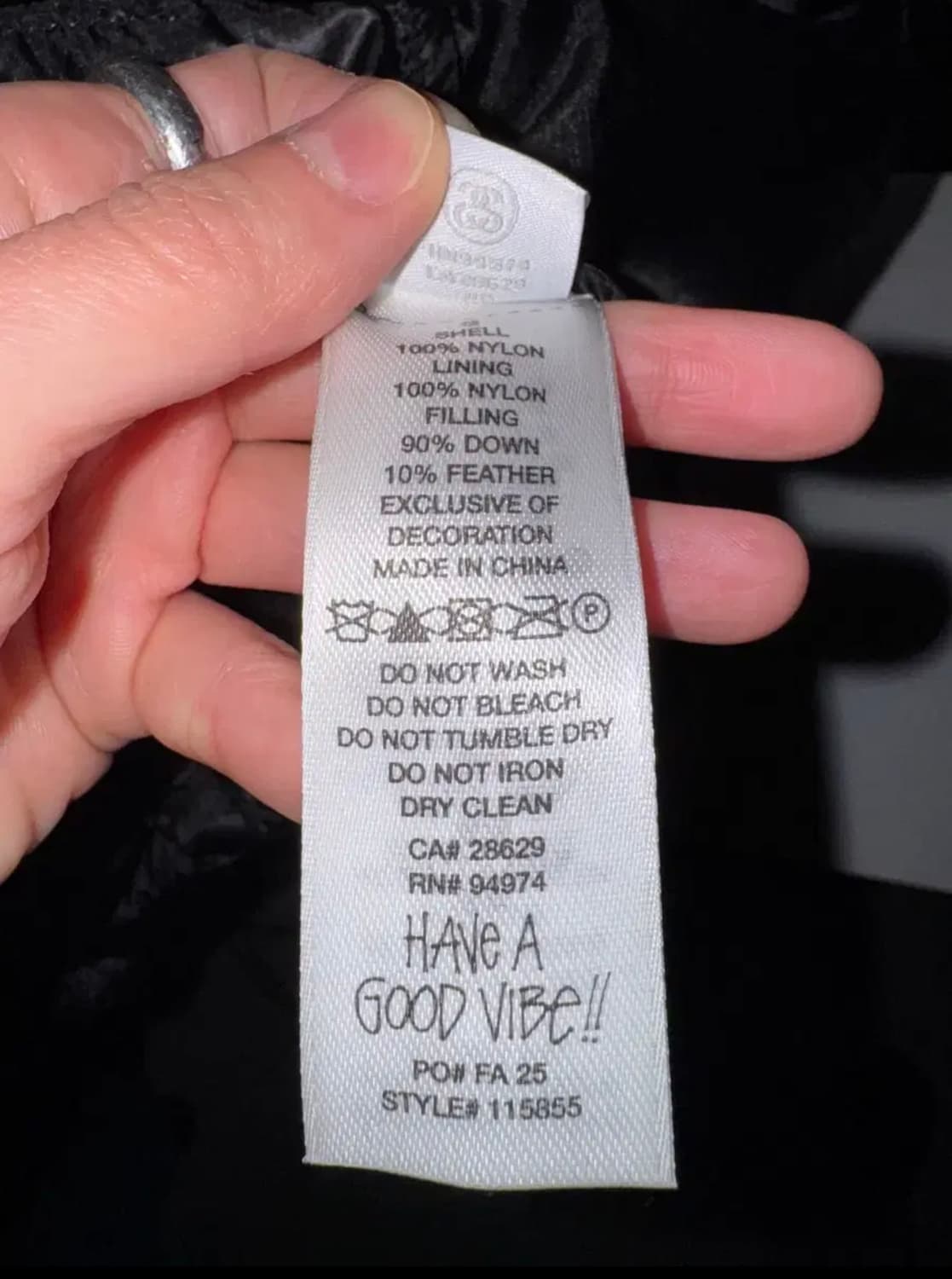 s) 스투시 25fw 미드웨이트 패딩 블랙 상품이미지4