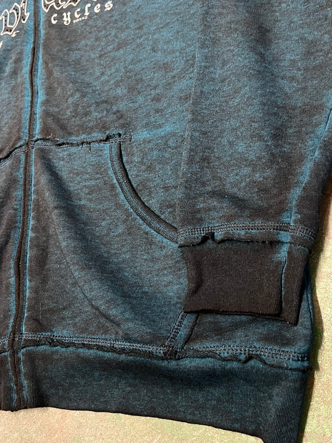 [L] 할리데이비슨 집업 스웻셔츠 맨투맨 백프린트 레터링 빈티지 져지 상품이미지5