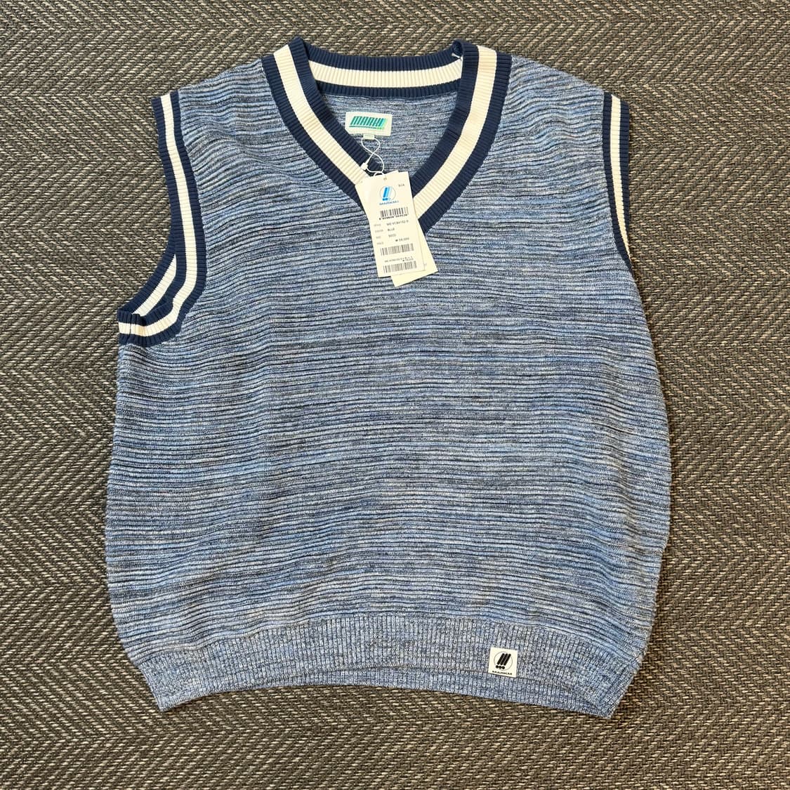 MARKM 브이넥 니트 조끼 블루 90 상품이미지1