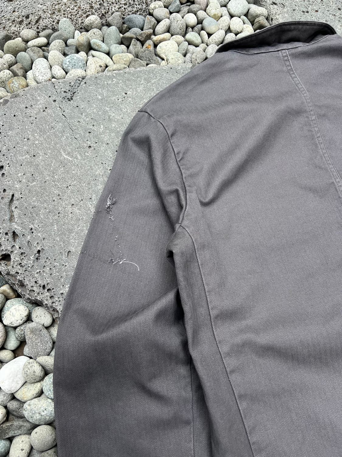 OLD VINTAGE DRAK GREY HBT 헤링본트윌코튼 워크자켓 상품이미지9