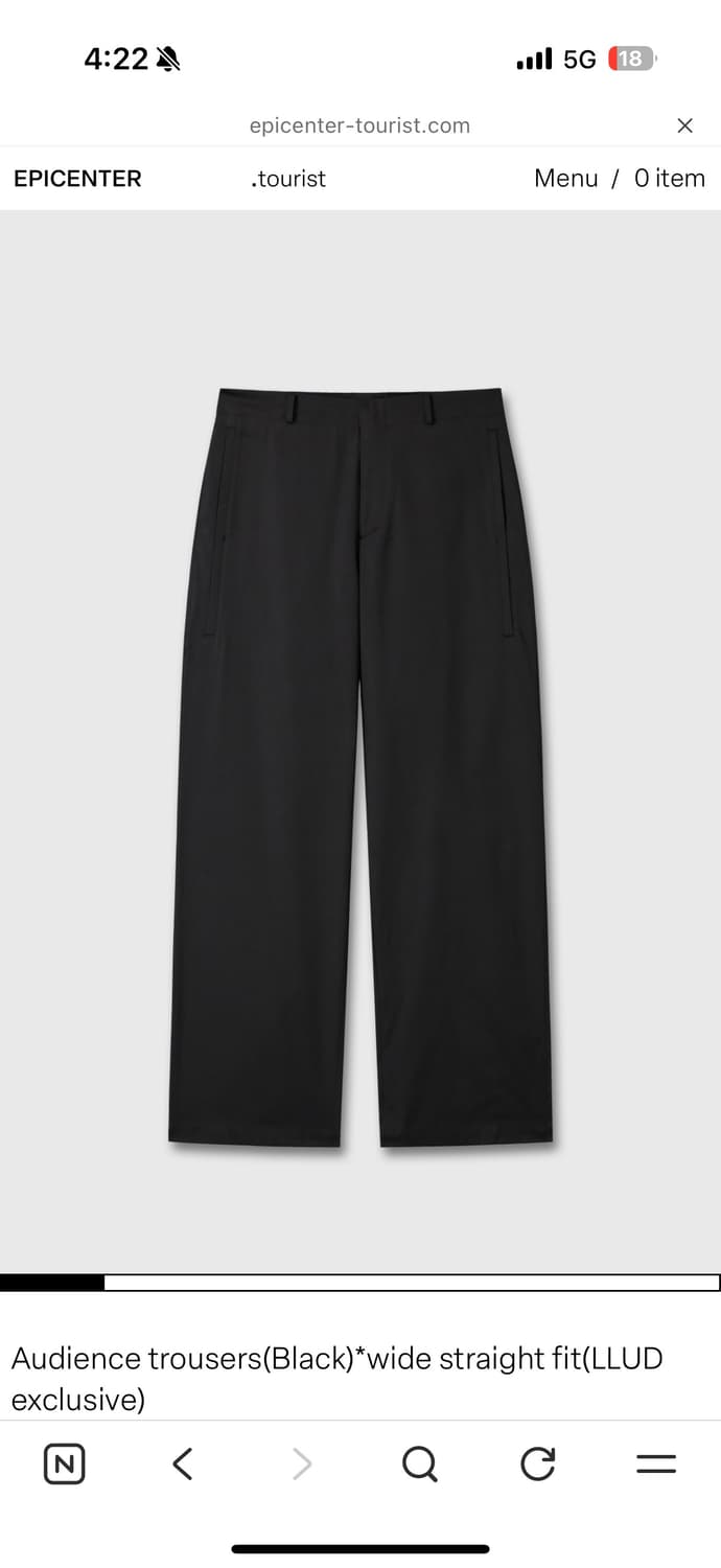 Audience trousers wide straight fit llud 상품이미지5