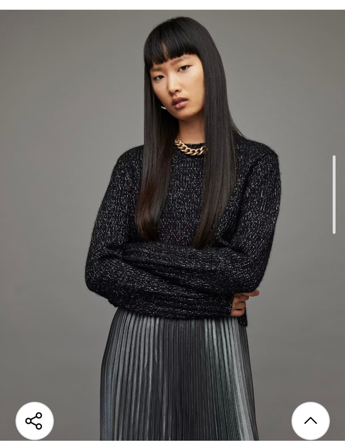 (22년) 올세인츠 크롭 니트 펄니트 스웨터 xs 상품이미지2