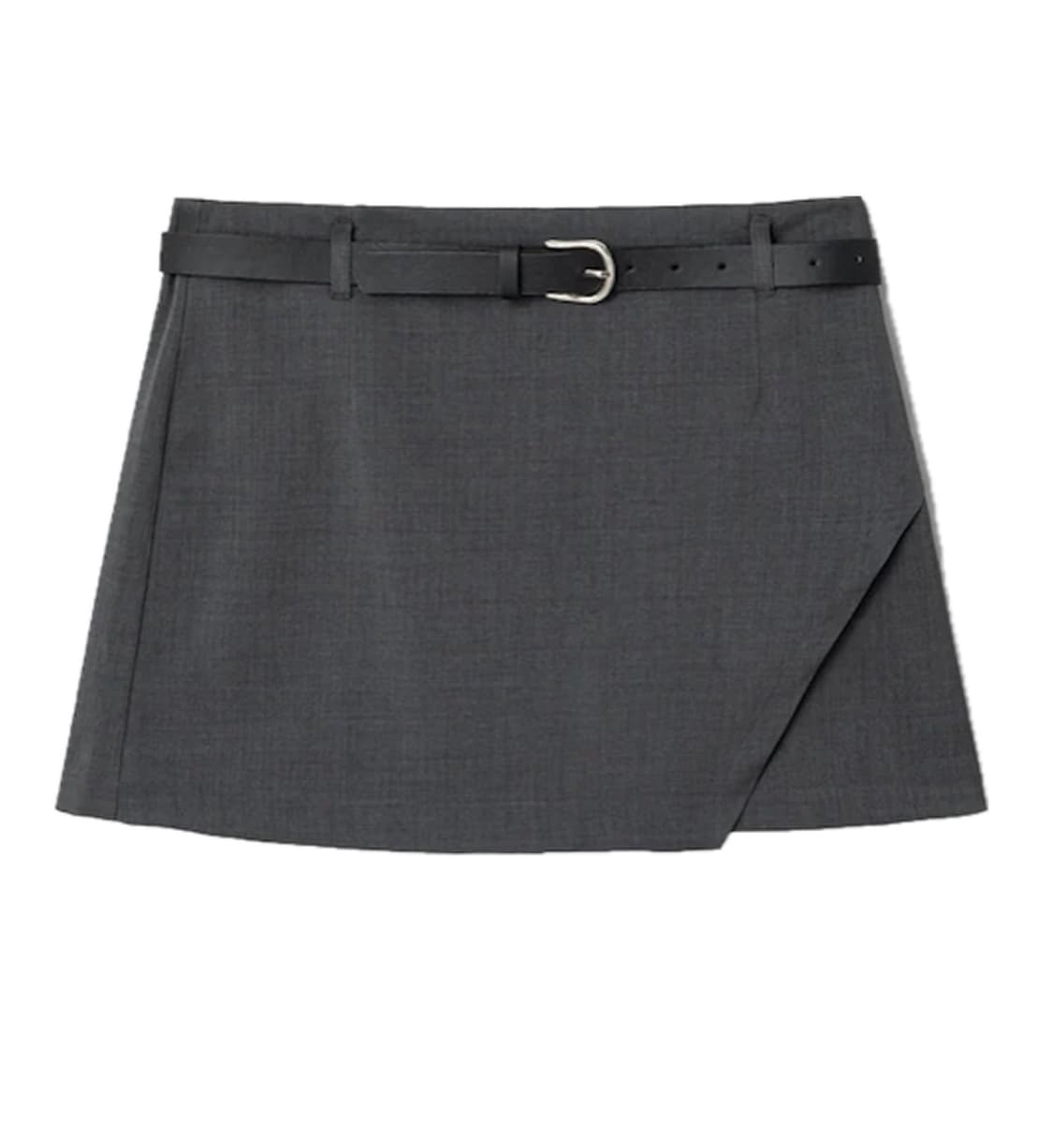 에잇세컨즈 벨티드 애쉬그레이 스커트 팬츠 상품이미지1