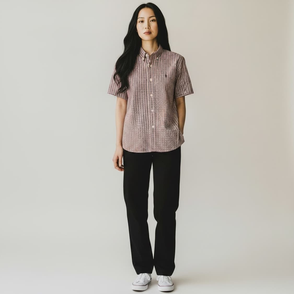 [S] Polo 폴로 랄프로렌 우먼즈 반팔 체크셔츠 상품이미지3