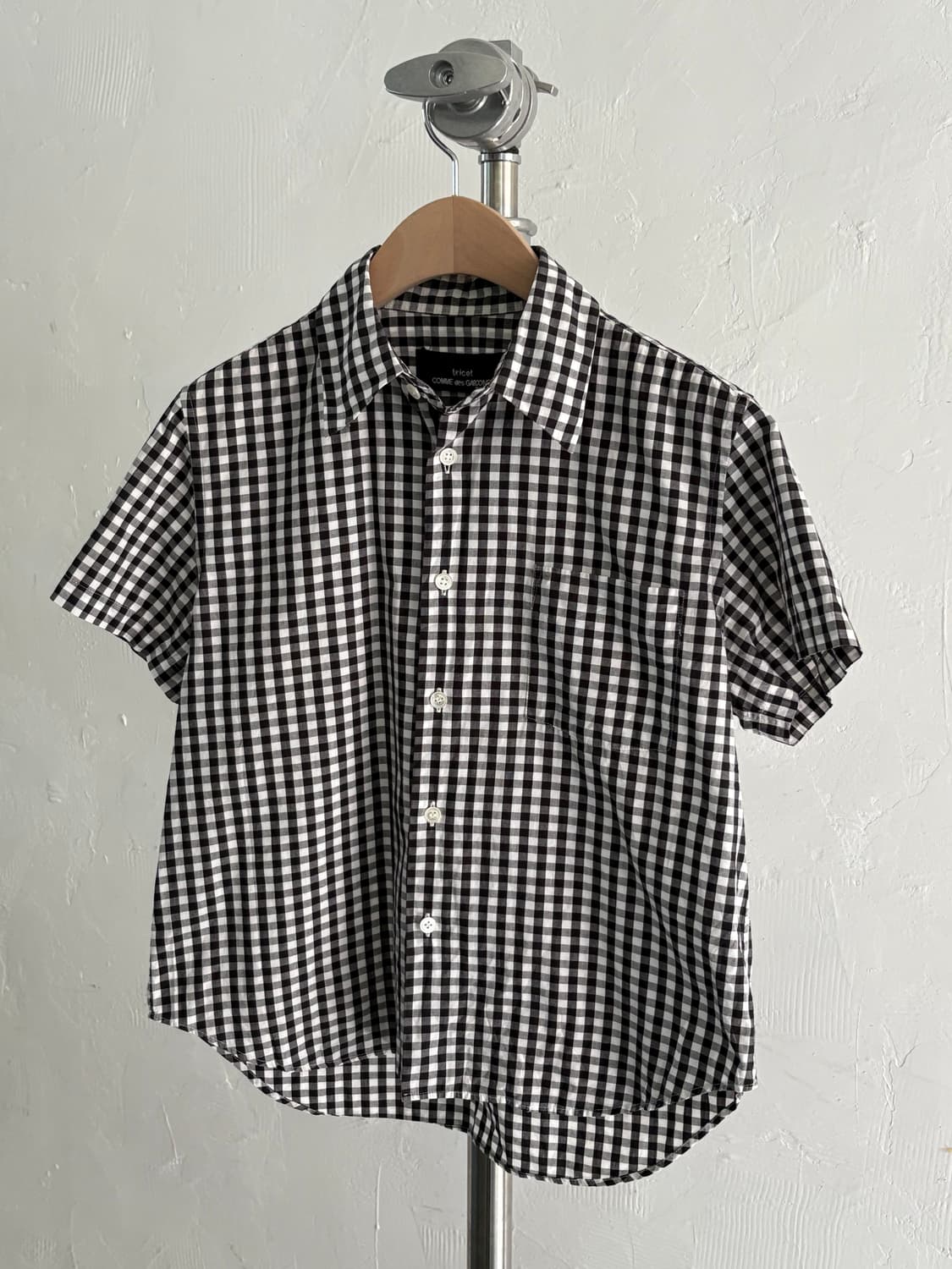 꼼데가르송 트리콧 깅엄 체크 반팔 셔츠  상품이미지4