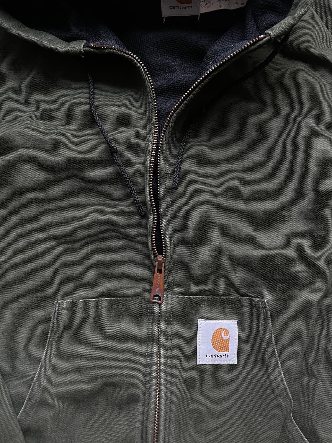 90s 칼하트 JR104 그린 액티브 자켓 OG 후드자켓 상품이미지4