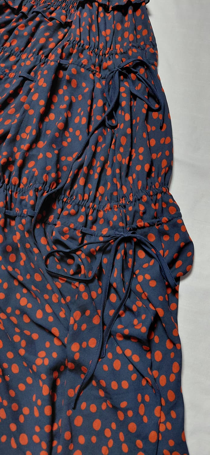 [정품] Mila Owen 도트 티어드 셔링 롱 원피스 (Size 0) 상품이미지4