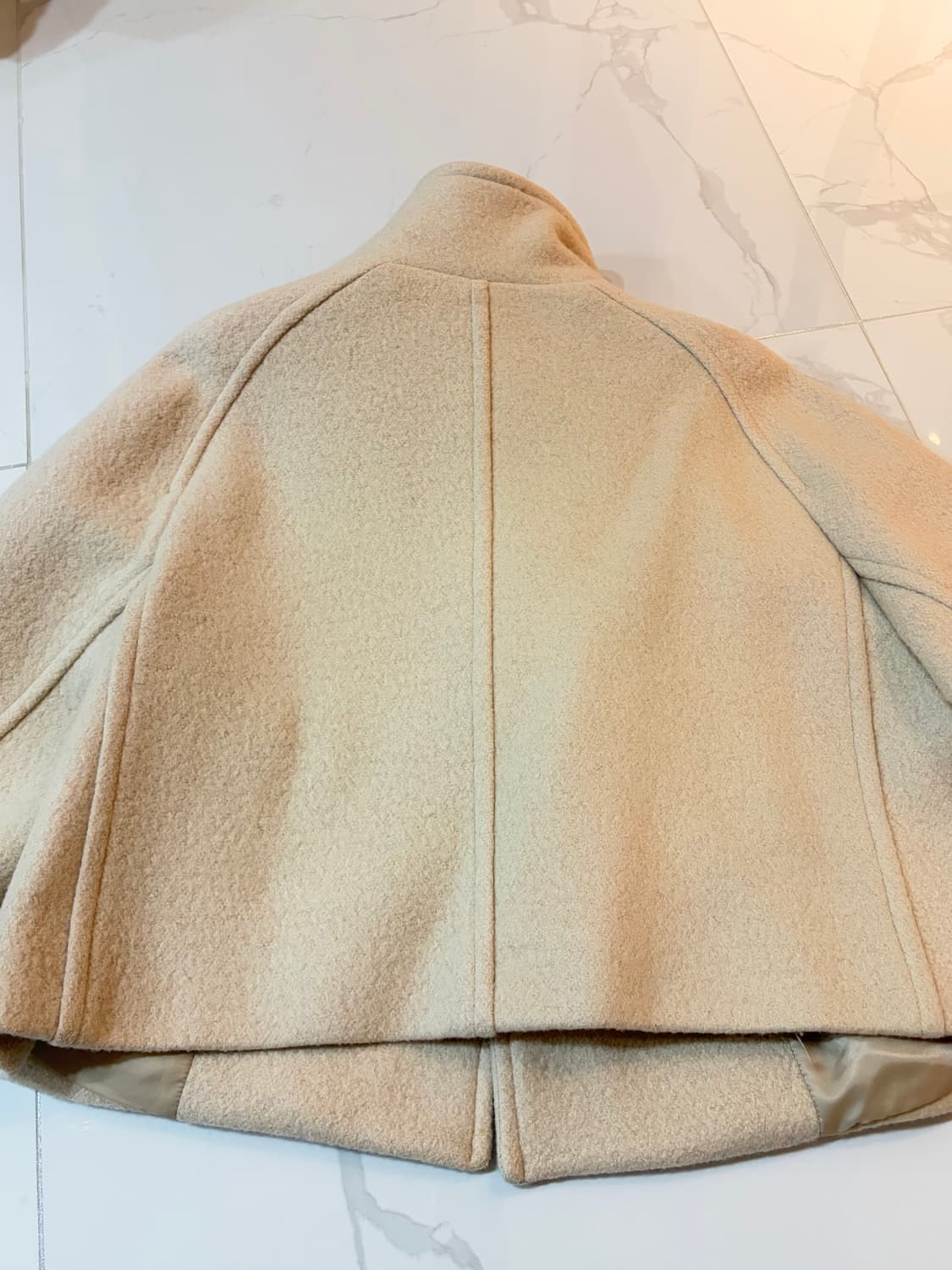 Le 르 알파카 하이넥 코트 자켓 크림색 상품이미지9