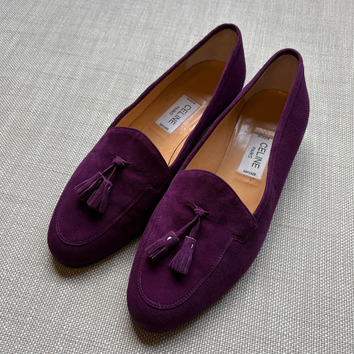 [230] 80s CELINE 퍼플 스웨이드 태슬로퍼  상품이미지2