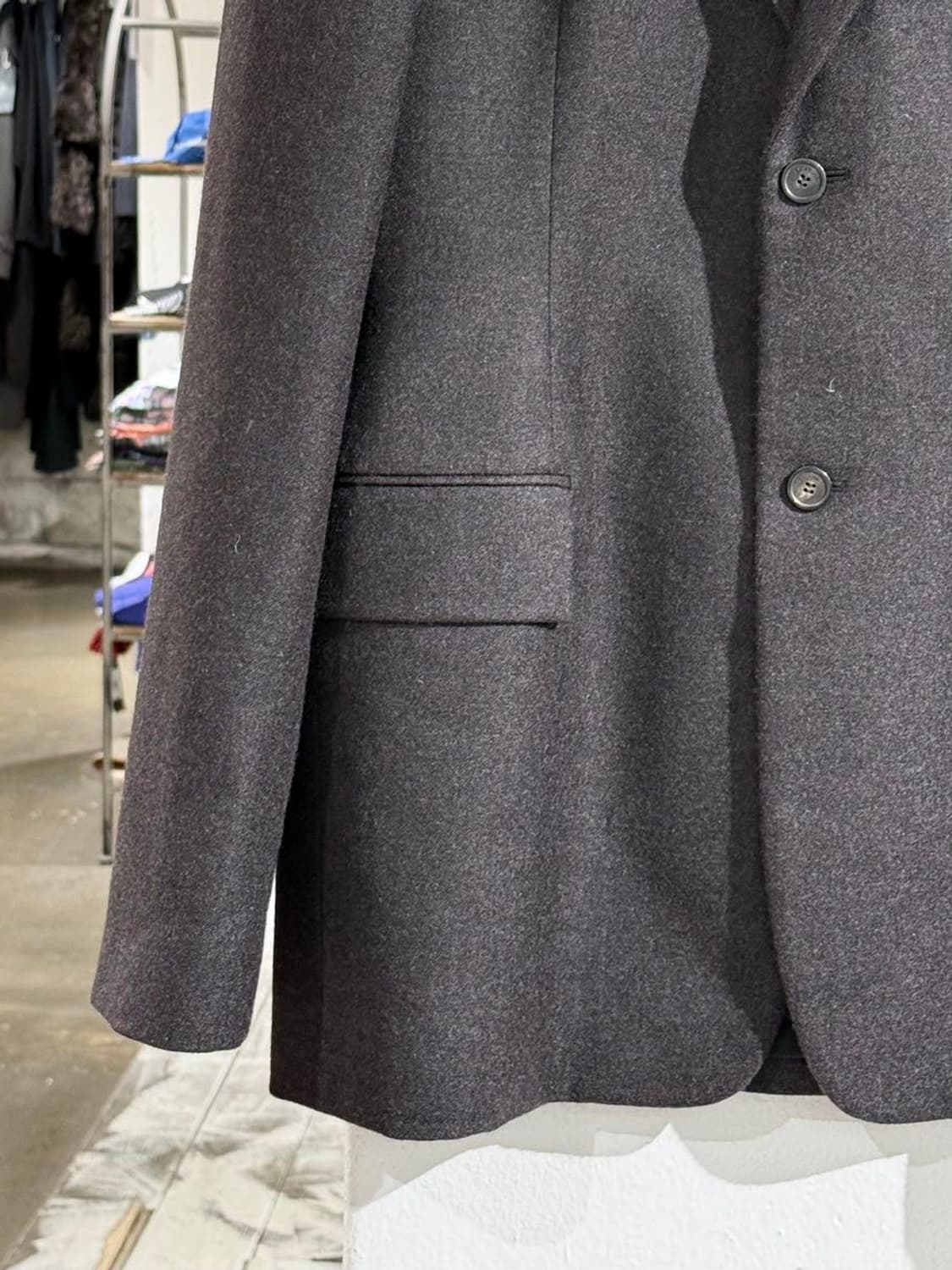 발렌시아가 차콜 캐시미어 블레이저 자켓  상품이미지4