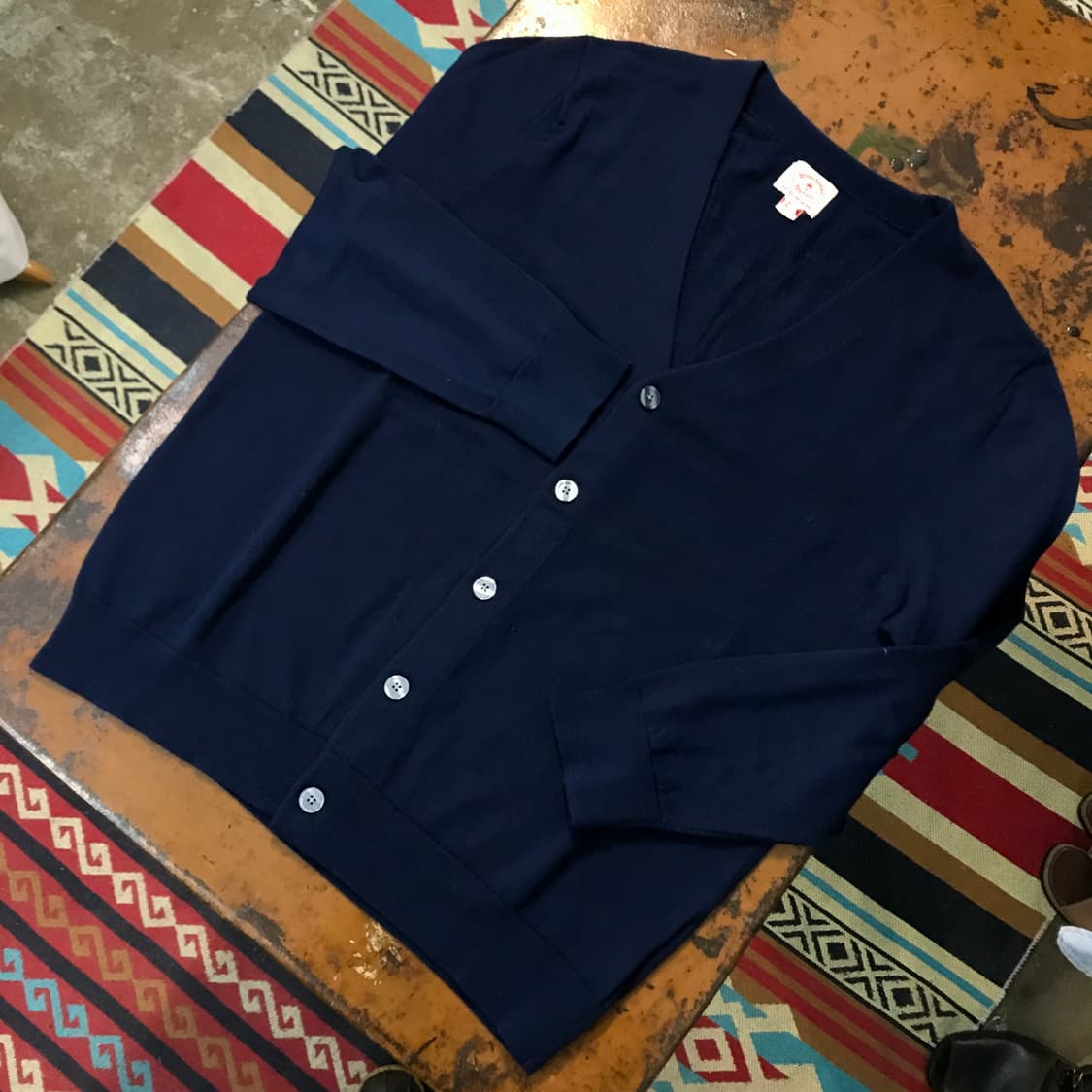 브룩스브라더스 네이비 피마코튼 가디건 남성 105 사이즈 상품이미지2