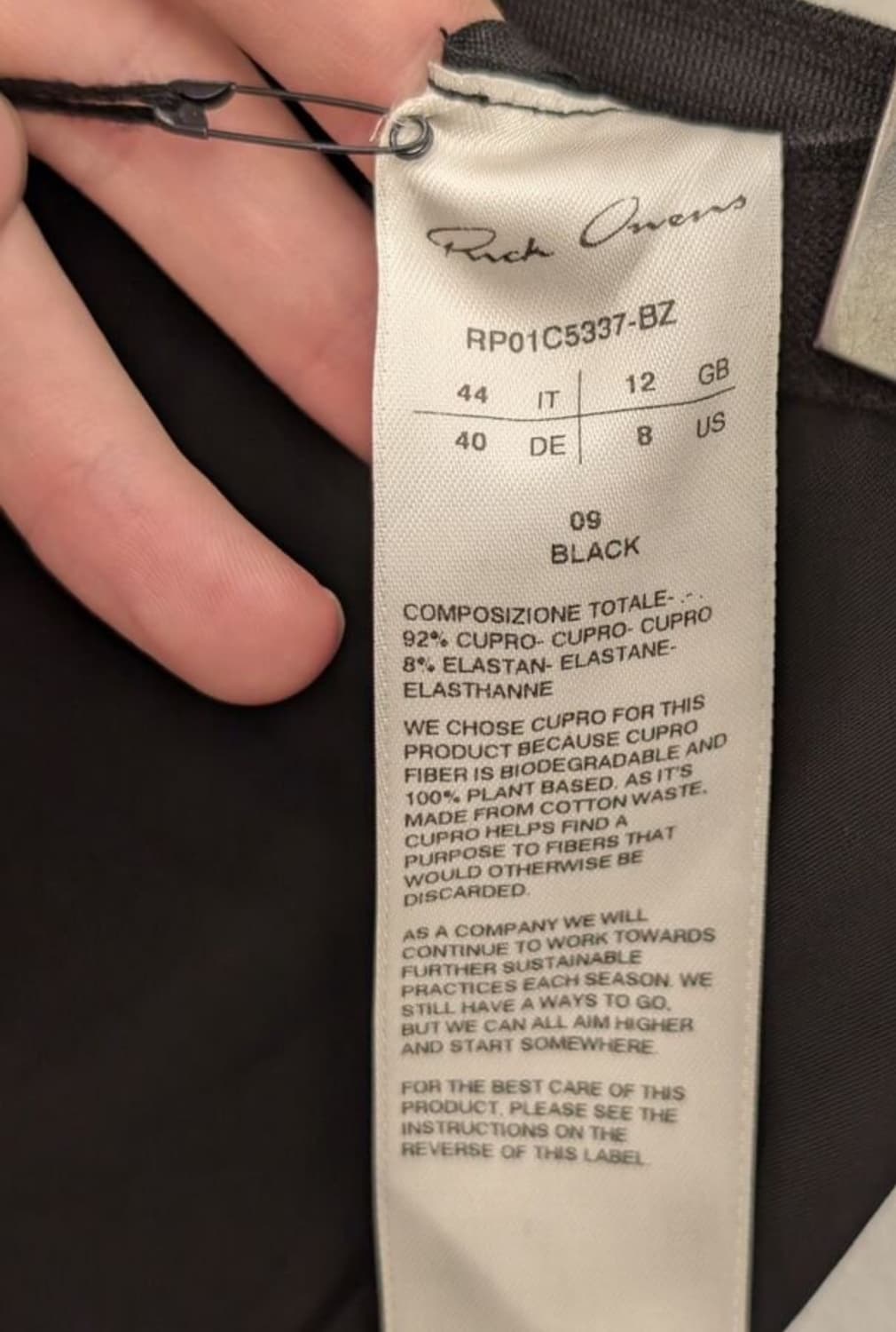 RICK OWENS EDFU 23 / SS 릭 오웬스 스커트-해외발송 상품이미지7