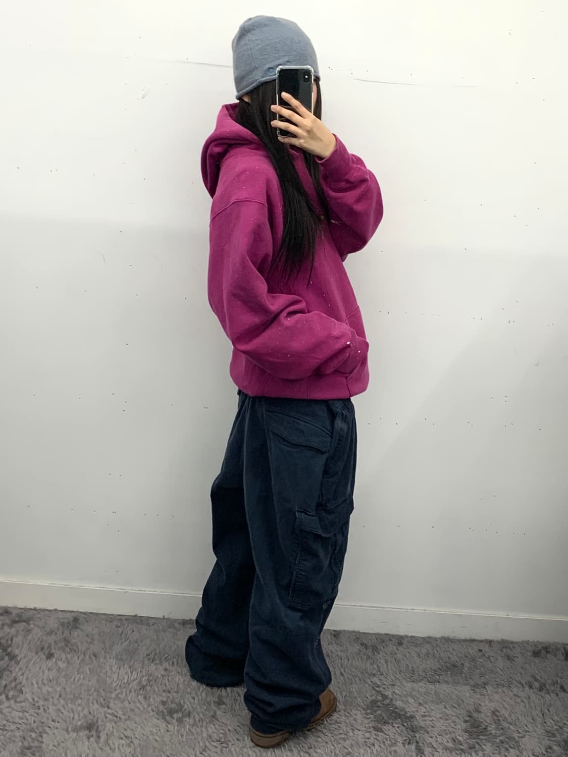 Reverse weave 90s usa 페인팅 후디 상품이미지3