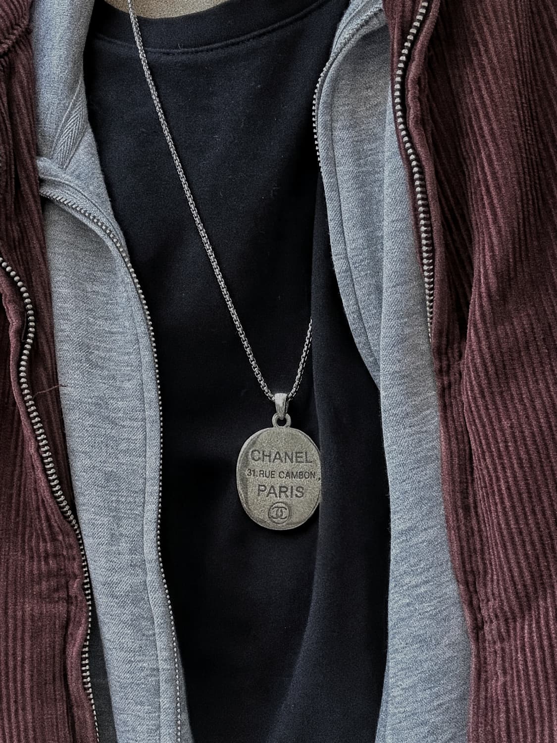 샤넬 빈티지 정품 업사이클링 목걸이 남자목걸이 써지컬 상품이미지1