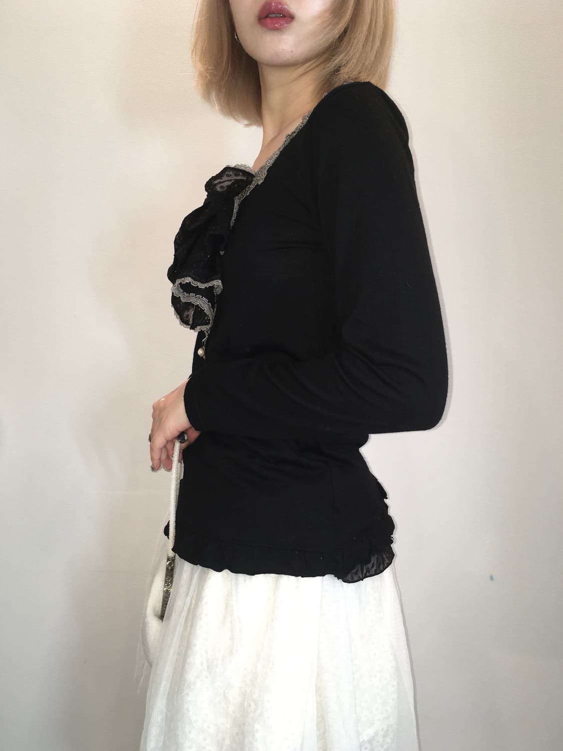 axes femme 액시즈팜 리본 프릴 티셔츠 상품이미지7