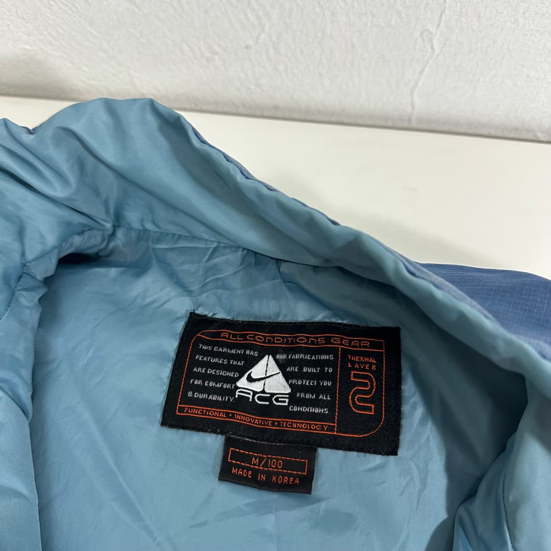 100 나이키ACG 블루 덕다운 패딩 조끼 상품이미지8