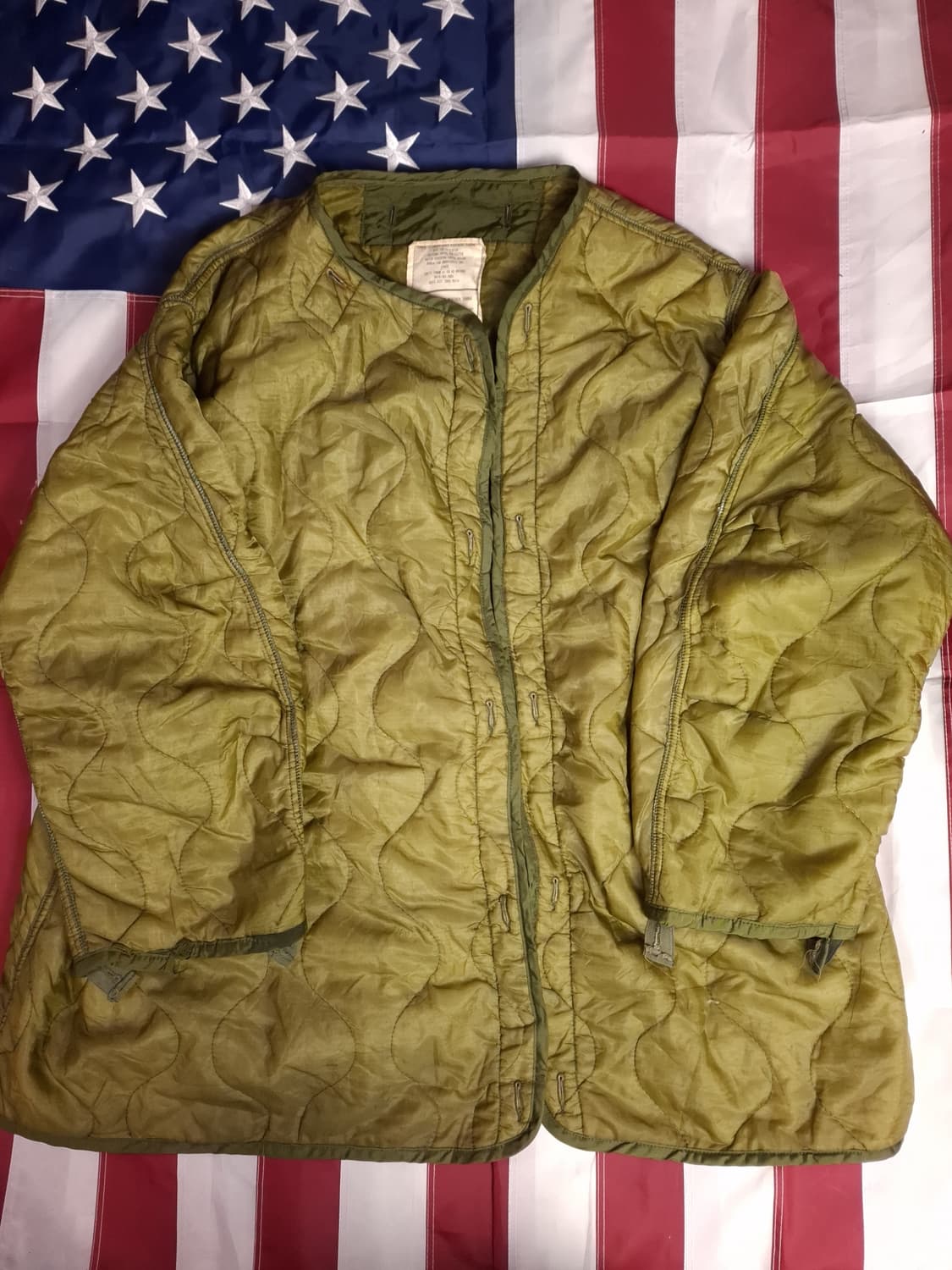 오리지날 미군 M-65 개파카 후드 양털 라지사이즈 풀셋트 상품이미지2