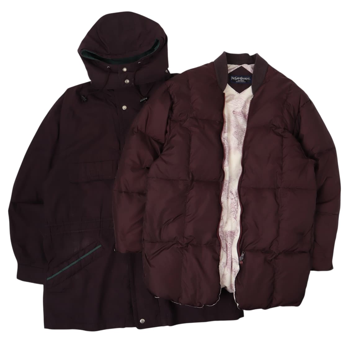 입생로랑 딥퍼플 수퍼 마이크로프트 구스 후디드 다운자켓 패딩 상품이미지2