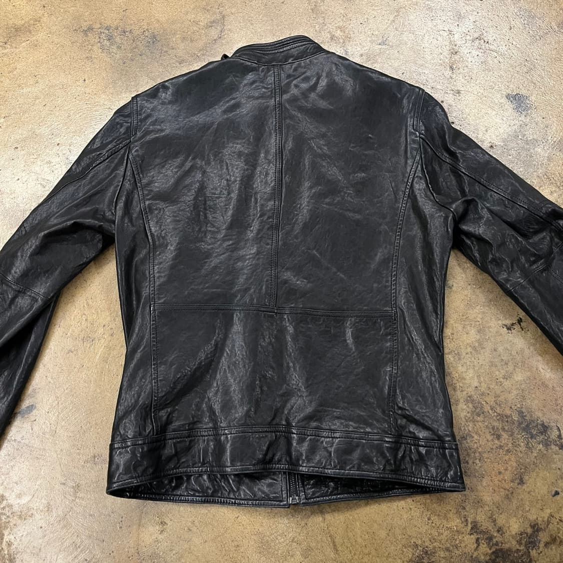 [정품/95] 폴로 진스  블랙 가죽 포켓 자켓 b18 상품이미지4