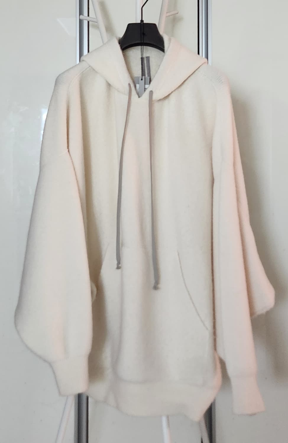 릭오웬스/ FW25 런웨이 HUN 알파카 후드 스웨터 밀크/M 상품이미지8